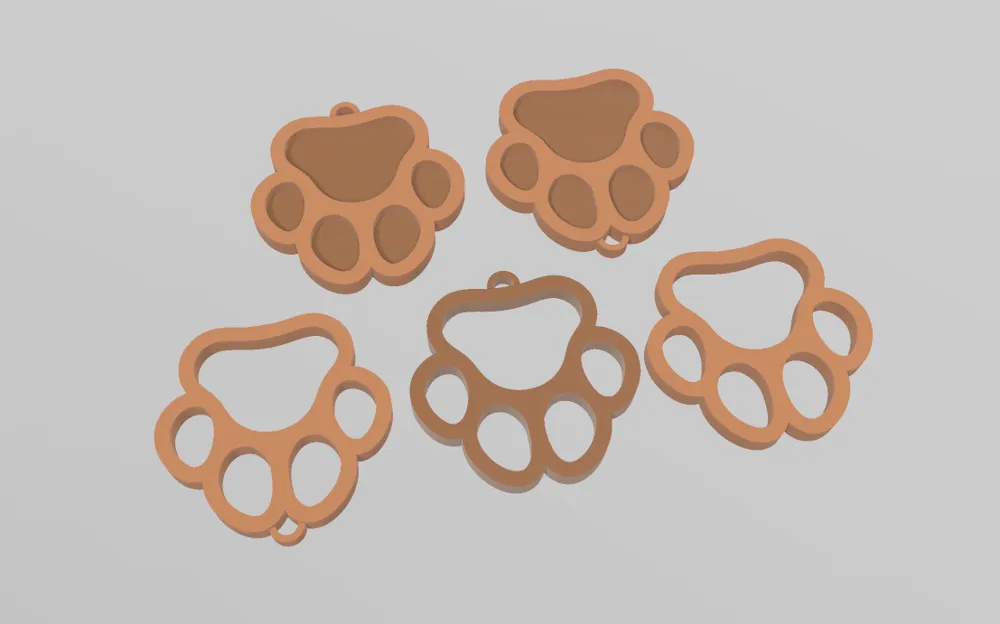 Paw print keychain · 1
