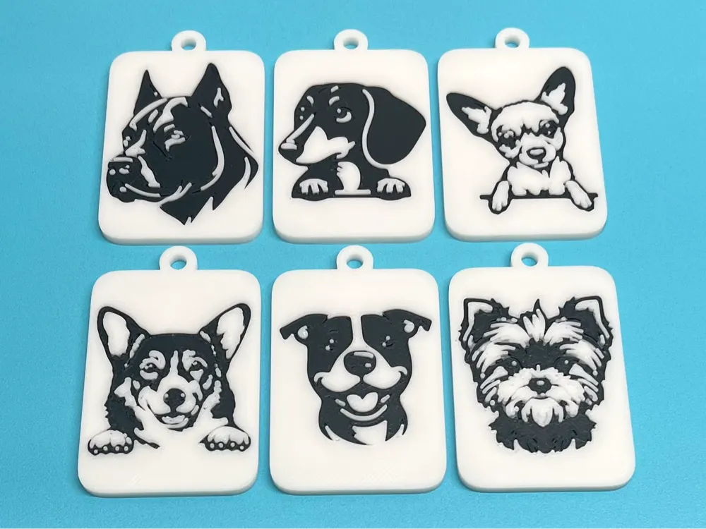 Pointed-ear portrait keychain